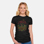 Red Turtle Van Life-Womens-Fitted-Tee-Aarons Art Room