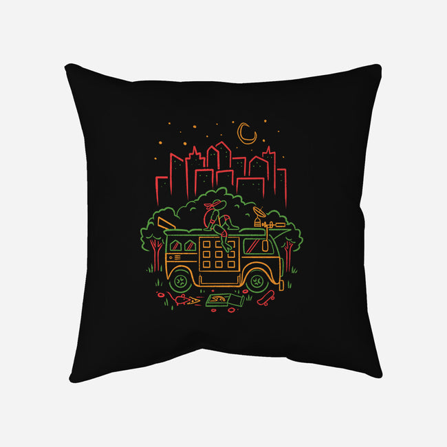 Red Turtle Van Life-None-Removable Cover-Throw Pillow-Aarons Art Room