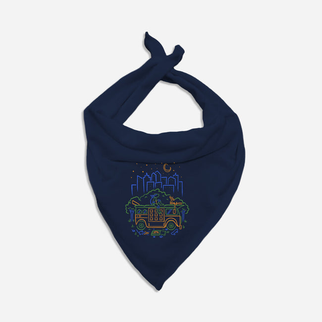 Blue Turtle Van Life-Dog-Bandana-Pet Collar-Aarons Art Room