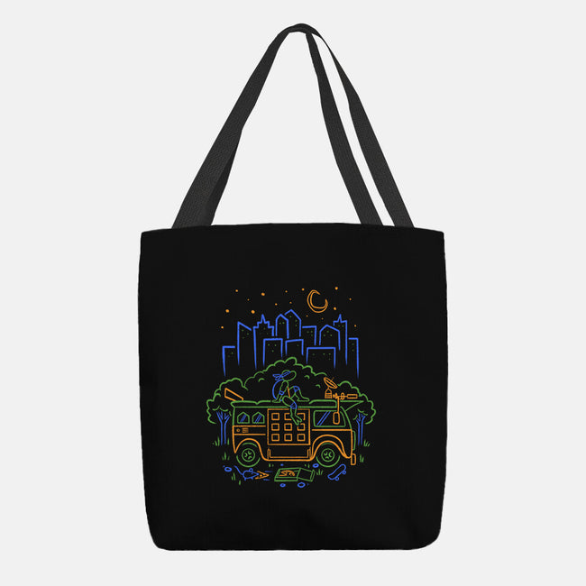 Blue Turtle Van Life-None-Basic Tote-Bag-Aarons Art Room