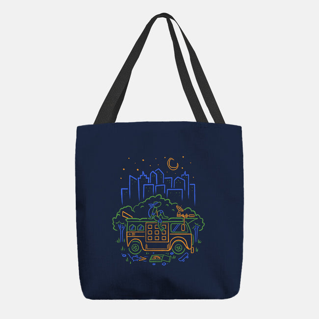 Blue Turtle Van Life-None-Basic Tote-Bag-Aarons Art Room