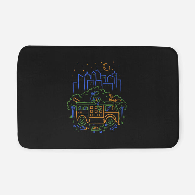 Blue Turtle Van Life-None-Memory Foam-Bath Mat-Aarons Art Room