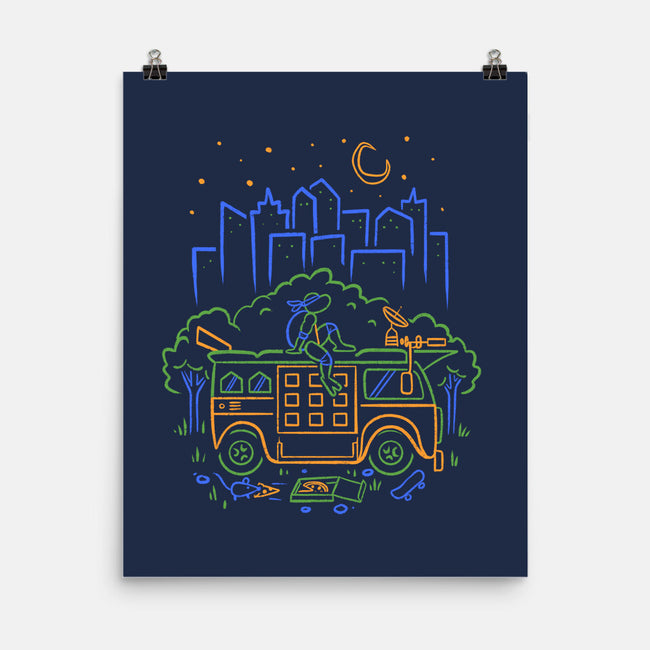 Blue Turtle Van Life-None-Matte-Poster-Aarons Art Room