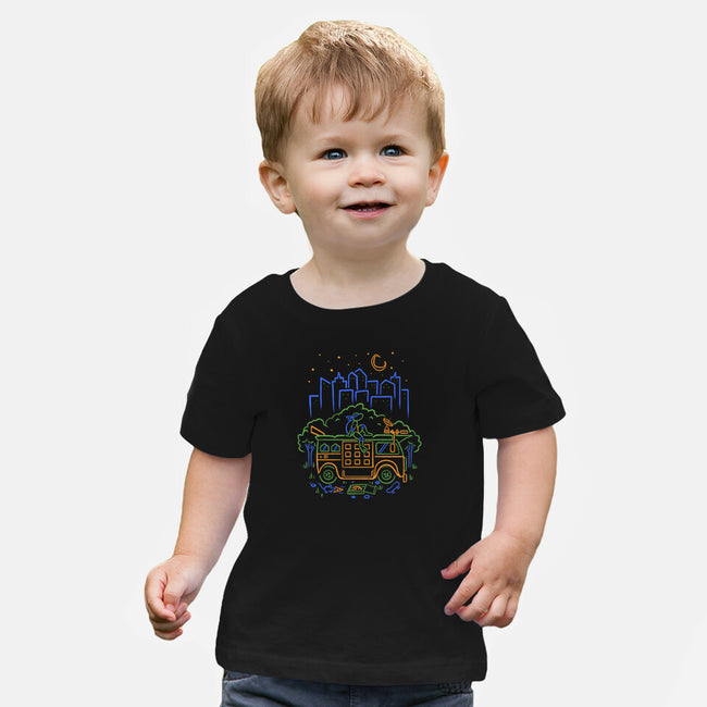 Blue Turtle Van Life-Baby-Basic-Tee-Aarons Art Room