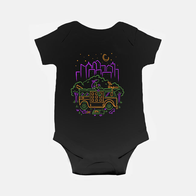 Purple Turtle Van Life-Baby-Basic-Onesie-Aarons Art Room