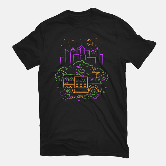 Purple Turtle Van Life-Womens-Fitted-Tee-Aarons Art Room