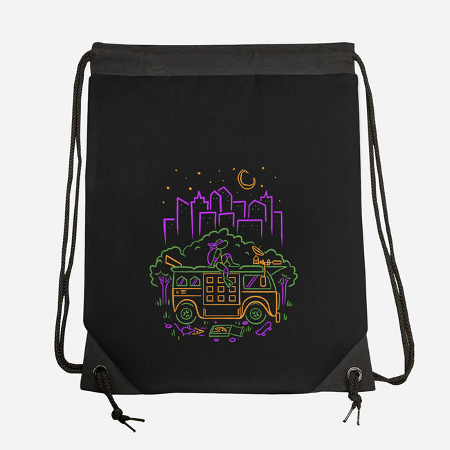 Purple Turtle Van Life-None-Drawstring-Bag-Aarons Art Room