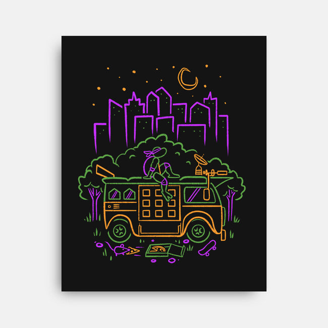 Purple Turtle Van Life-None-Stretched-Canvas-Aarons Art Room
