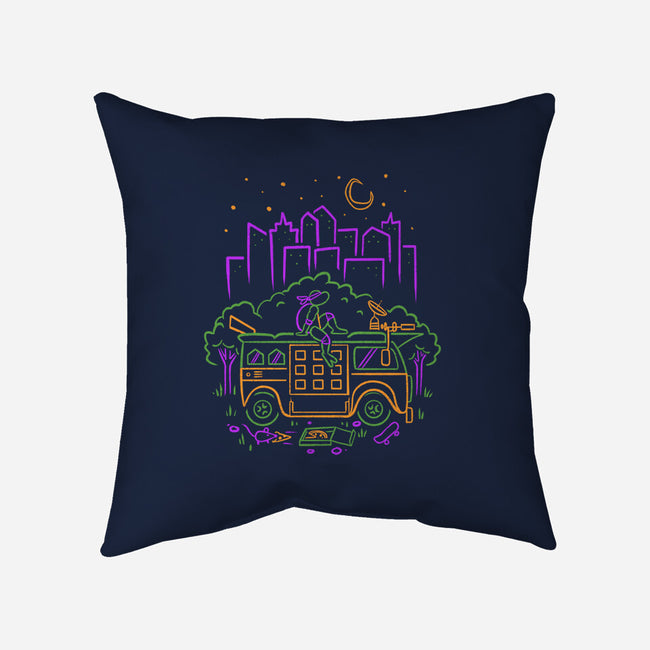 Purple Turtle Van Life-None-Non-Removable Cover w Insert-Throw Pillow-Aarons Art Room