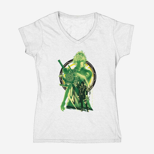 Prince Of Insomnia Noctis-Womens-V-Neck-Tee-hypertwenty