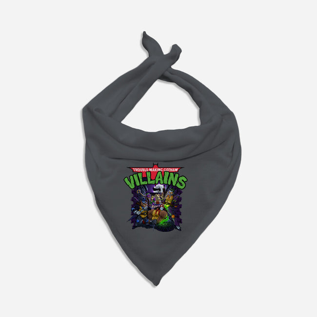 Trouble-Making Gotham Villains-Dog-Bandana-Pet Collar-Artist Davee Bee