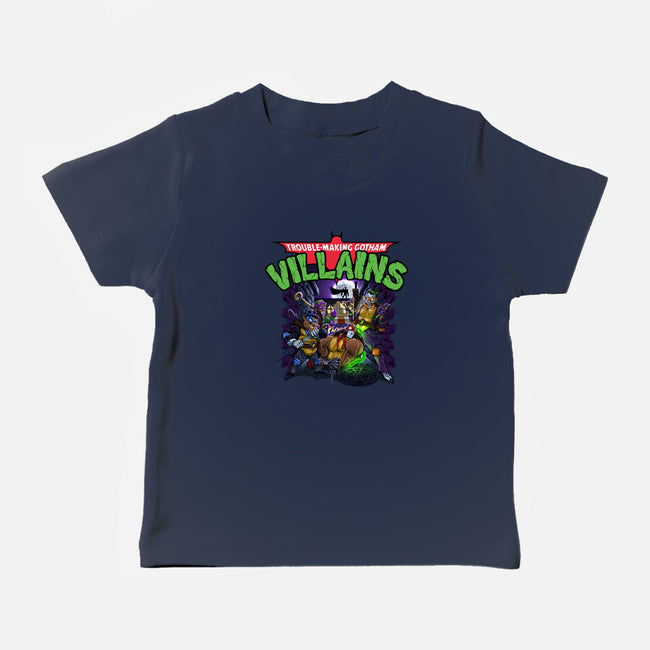 Trouble-Making Gotham Villains-Baby-Basic-Tee-Artist Davee Bee