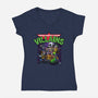 Trouble-Making Gotham Villains-Womens-V-Neck-Tee-Artist Davee Bee