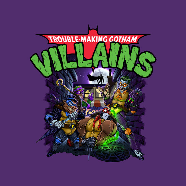 Trouble-Making Gotham Villains-Womens-Basic-Tee-Artist Davee Bee