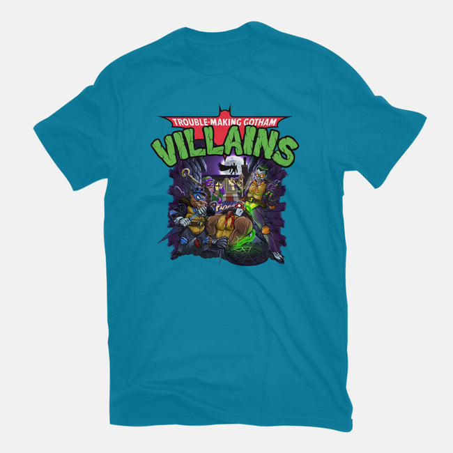 Trouble-Making Gotham Villains-Womens-Basic-Tee-Artist Davee Bee