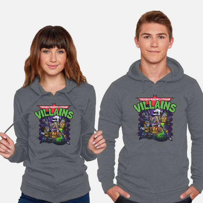 Trouble-Making Gotham Villains-Unisex-Pullover-Sweatshirt-Artist Davee Bee