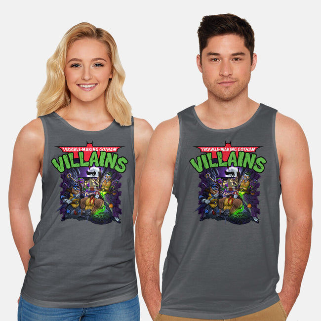 Trouble-Making Gotham Villains-Unisex-Basic-Tank-Artist Davee Bee