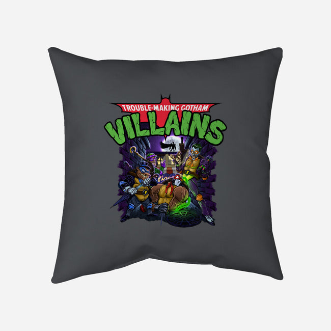 Trouble-Making Gotham Villains-None-Non-Removable Cover w Insert-Throw Pillow-Artist Davee Bee