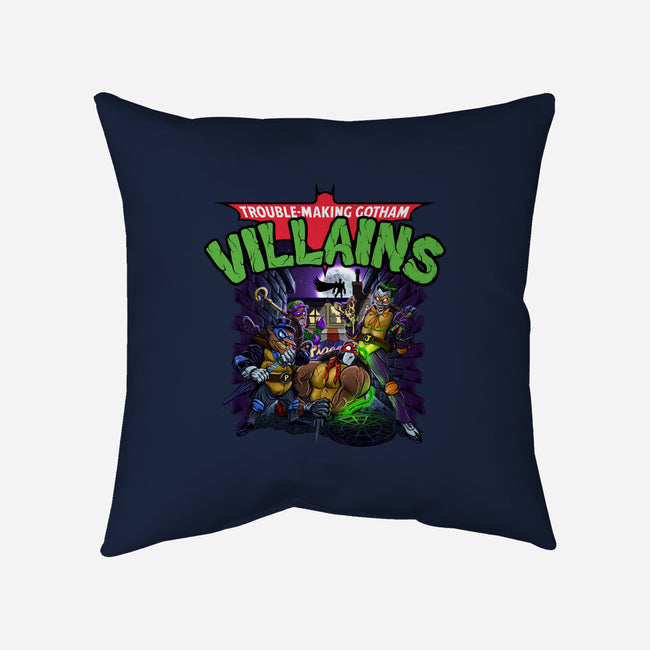 Trouble-Making Gotham Villains-None-Non-Removable Cover w Insert-Throw Pillow-Artist Davee Bee