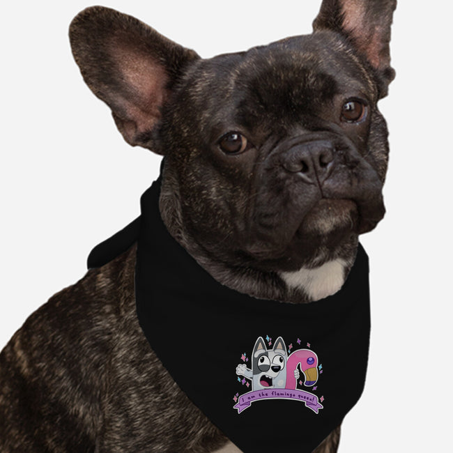 I Am The Flamingo Queen-Dog-Bandana-Pet Collar-Alexhefe