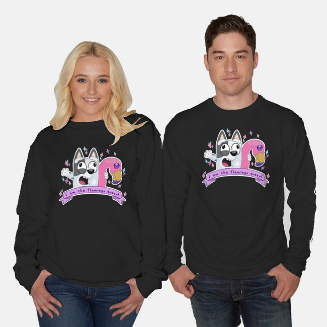 I Am The Flamingo Queen-Unisex-Crew Neck-Sweatshirt-Alexhefe