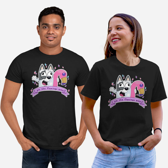 I Am The Flamingo Queen-Unisex-Basic-Tee-Alexhefe