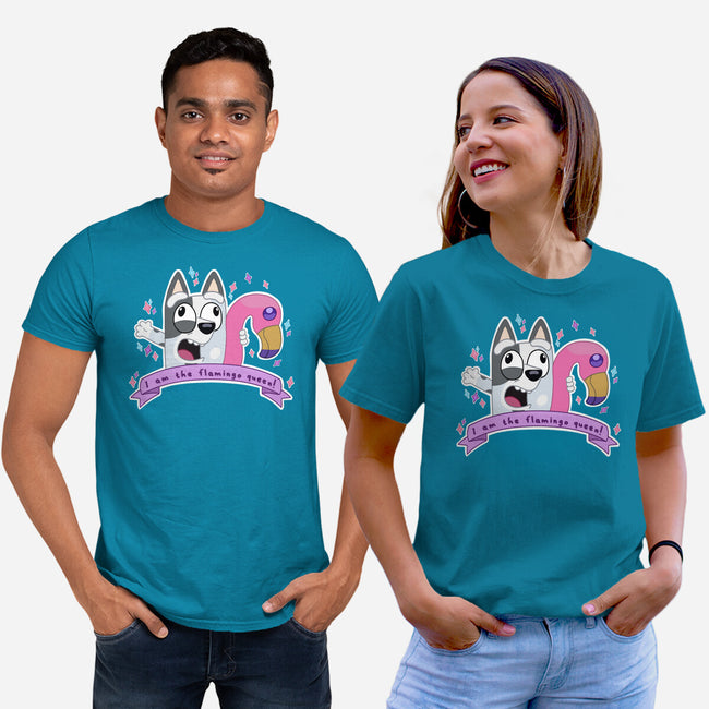 I Am The Flamingo Queen-Unisex-Basic-Tee-Alexhefe