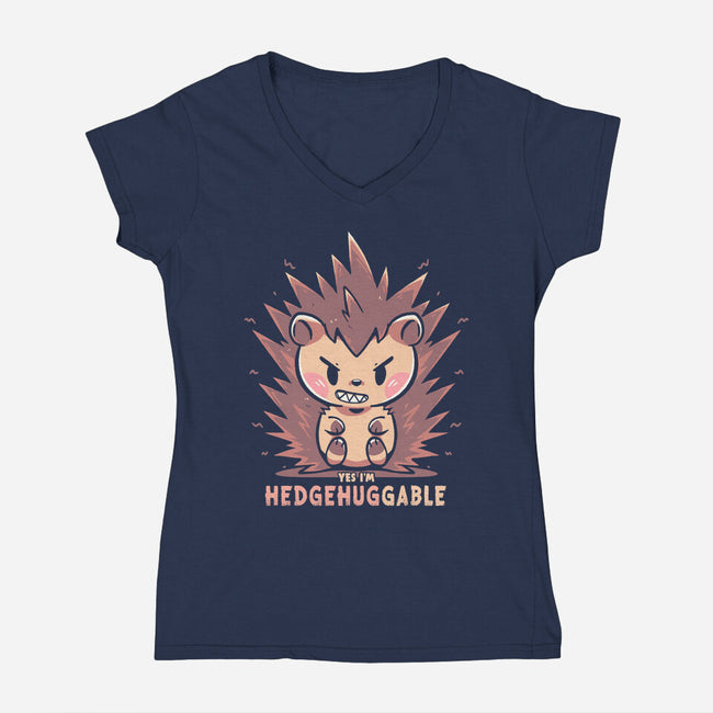 Hedgehuggable-Womens-V-Neck-Tee-TechraNova