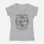 Crystal Skull Raider-Womens-V-Neck-Tee-Olipop