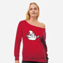 Force Of Evil-Womens-Off Shoulder-Sweatshirt-Alexmoredesigns