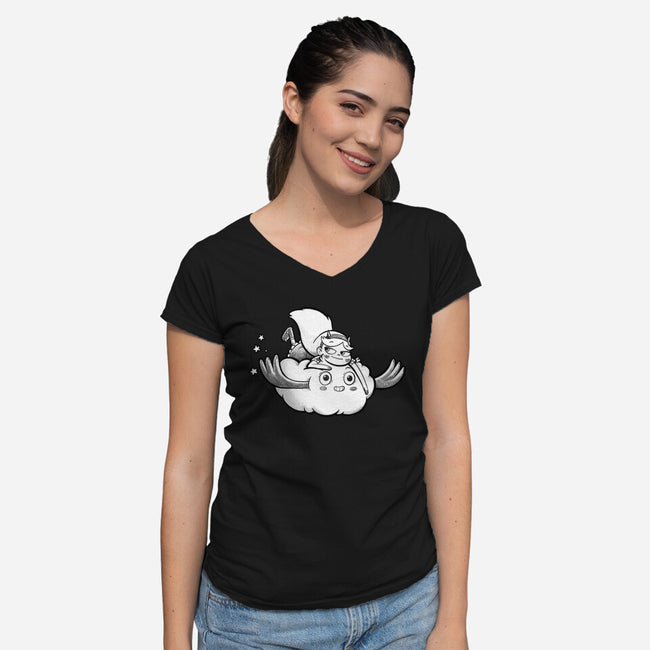 Force Of Evil-Womens-V-Neck-Tee-Alexmoredesigns