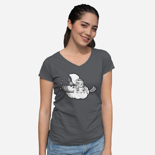 Force Of Evil-Womens-V-Neck-Tee-Alexmoredesigns