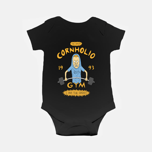 Cornholio's Gym-Baby-Basic-Onesie-pigboom