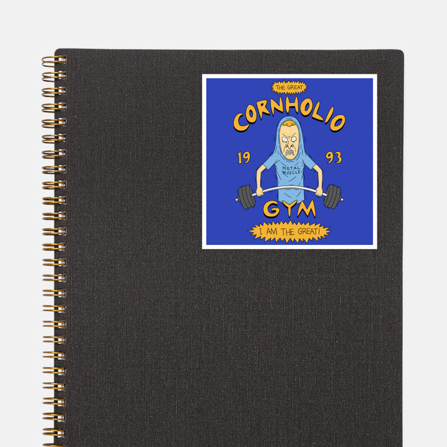 Cornholio's Gym-None-Glossy-Sticker-pigboom