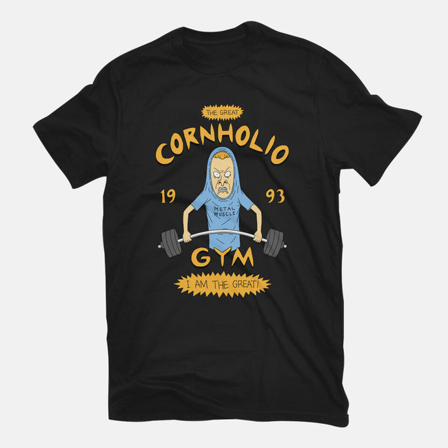 Cornholio's Gym-Womens-Fitted-Tee-pigboom