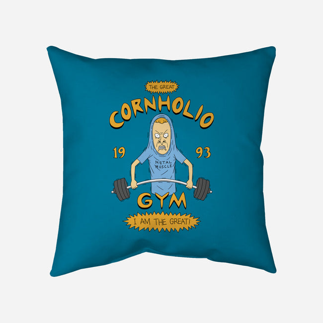 Cornholio's Gym-None-Removable Cover-Throw Pillow-pigboom