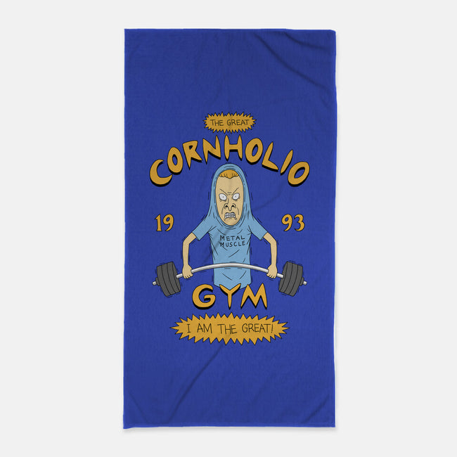 Cornholio's Gym-None-Beach-Towel-pigboom