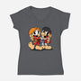 Fighterhead-Womens-V-Neck-Tee-joerawks