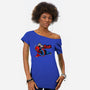 Spider Plank-Womens-Off Shoulder-Tee-gaci