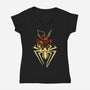 Iron Spider-Womens-V-Neck-Tee-Bahlens