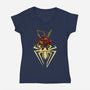 Iron Spider-Womens-V-Neck-Tee-Bahlens