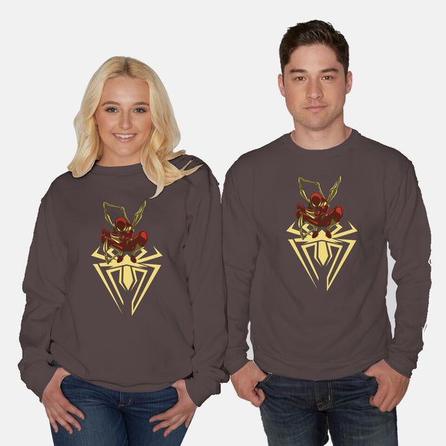 Iron Spider-Unisex-Crew Neck-Sweatshirt-Bahlens