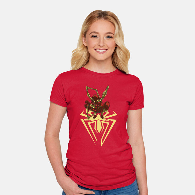 Iron Spider-Womens-Fitted-Tee-Bahlens