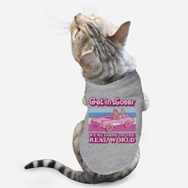 We're Going To The Real World-Cat-Basic-Pet Tank-kg07