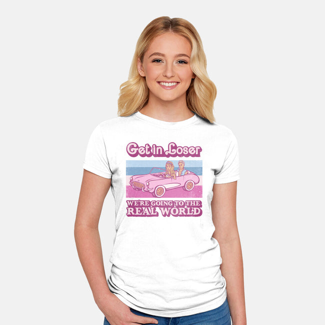 We're Going To The Real World-Womens-Fitted-Tee-kg07