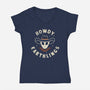 Howdy Earthlings-Womens-V-Neck-Tee-zachterrelldraws