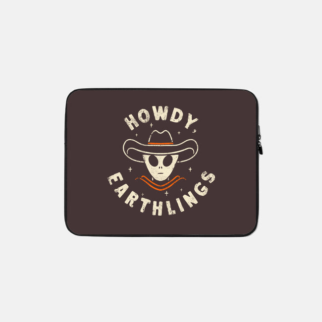 Howdy Earthlings-None-Zippered-Laptop Sleeve-zachterrelldraws