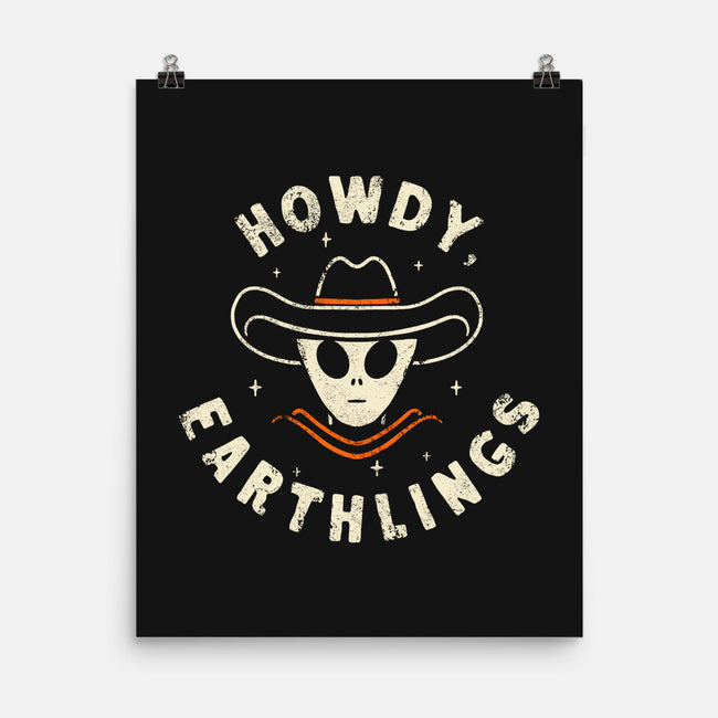 Howdy Earthlings-None-Matte-Poster-zachterrelldraws