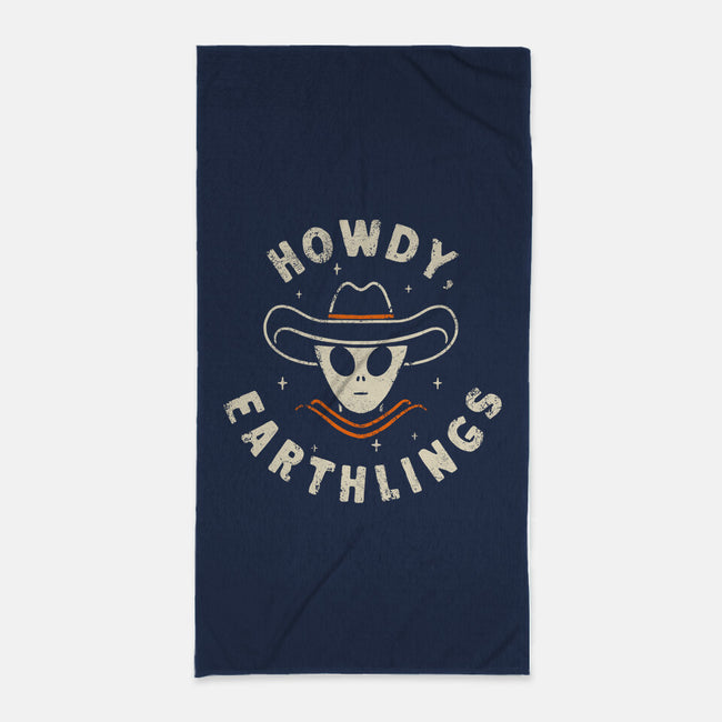 Howdy Earthlings-None-Beach-Towel-zachterrelldraws