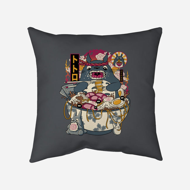 Ramen Totoro-None-Removable Cover-Throw Pillow-gaci